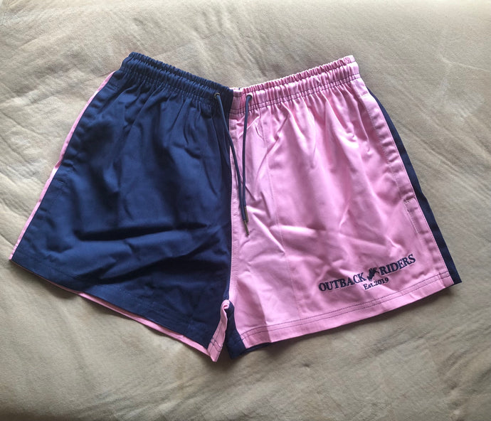 OUTBACK RUGGER SHORTS NAVY/PALE PINK